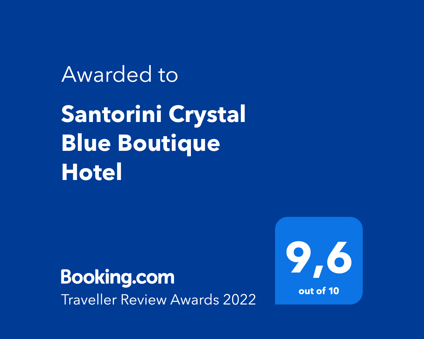 Another booking.com award - 2022